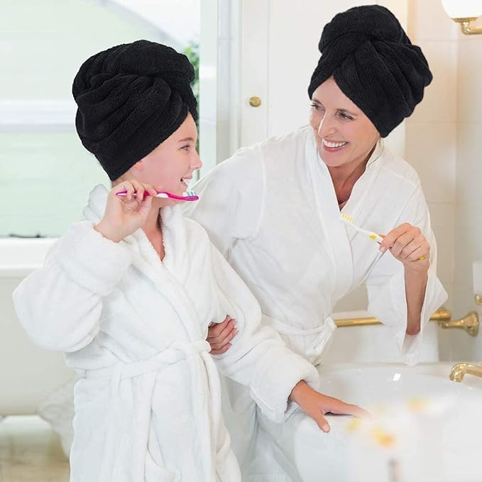 SINLAND Microfiber Hair Drying Cap Hair Towel Turban Twist - Image 3