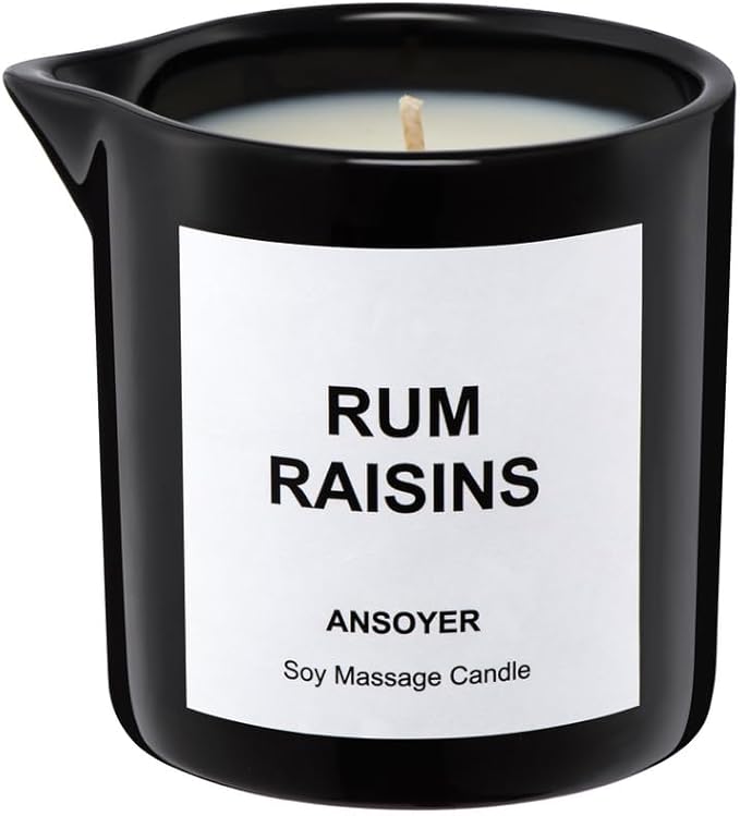 Massage Oil Candle for Men, Ultra Hydrating Body Care by ANSOYER
