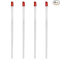 17cm Rubber Cuticle Pusher Cleaner, 4 Pieces Red Hard Rubber End Tipped Nail by Mozeat+Lens