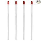 17cm Rubber Cuticle Pusher Cleaner, 4 Pieces Red Hard Rubber End Tipped Nail by Mozeat+Lens