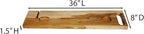 EcoDecors Eleganto 36" Live Edge Solid Teak Bath Caddy Tray - Image 5