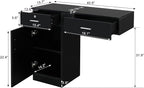 Wall Mount Styling Station for Hair Stylist, Wooden Hair Salon Station Storage - Image 3