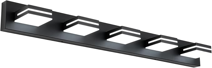 SineRise LED Modern Bathroom Vanity Light Fixtures, Matte Black Modern Acrylic by SINERISELIGHTING