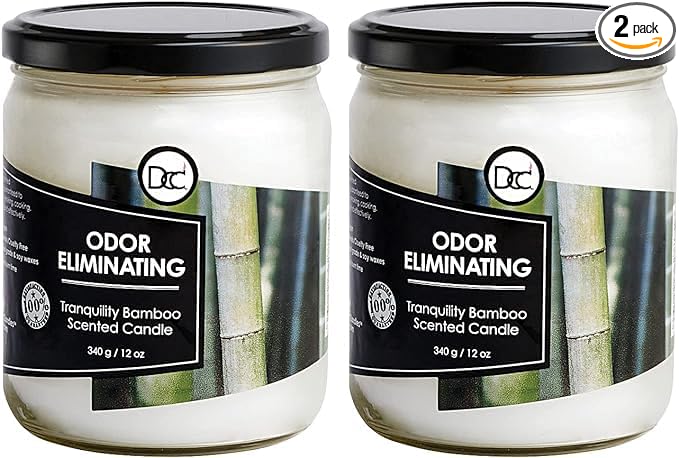 Bamboo Two Pack Odor Eliminating Highly Fragranced Candles by DiannesCustomCandles