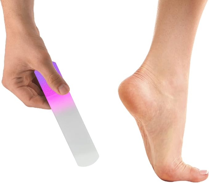 SIUSIO 2Pcs Crystal Glass Foot File Pedicure Rasp Calluses Corn Coarse Hard - Image 6