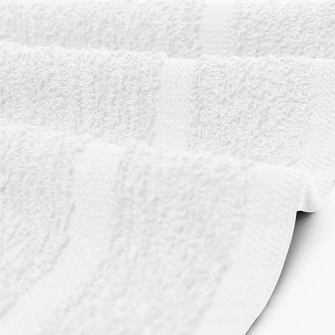 Avalon Towels Cotton Washcloths 24-Pack – 12 x 12 Inch White Super Soft & - Image 5