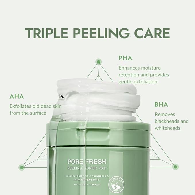 MIZON Pore Fresh Peeling Toner Pads AHA BHA PHA - Image 6