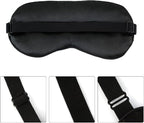 2 PCS Black Satin Sleep Masks, Adjustable Silk Eye Mask - Image 6