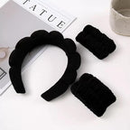 Spa Headband and Wristband Set for Women, Terry Cloth Sponge Headband for - Image 6