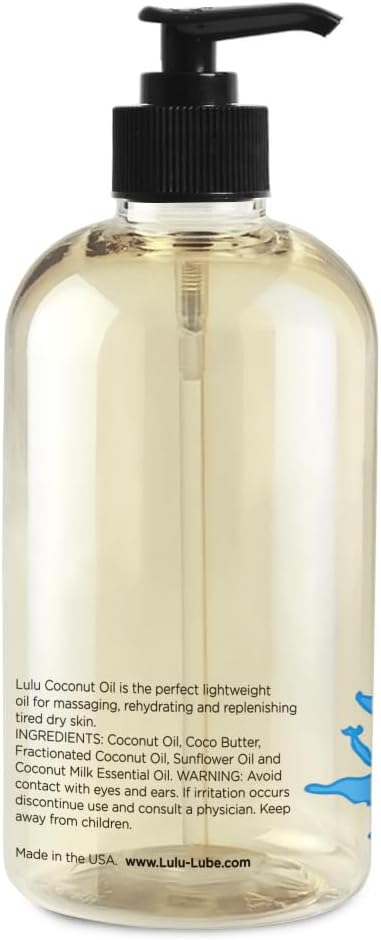 Lulu Coconut Massage Oil with Fractionated Coconut & Cocoa Butter Hydrating - Image 2
