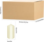 Set of 20 Ivory Pillar Candles, Dripless and Smokeless Dinner Candle, 2x4” - Image 4