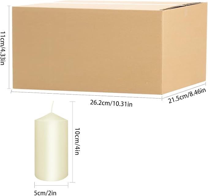 Set of 20 Ivory Pillar Candles, Dripless and Smokeless Dinner Candle, 2x4” - Image 4