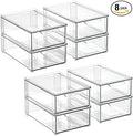 mDesign Plastic Stackable Bathroom Storage Organizer Bin by mDesign
