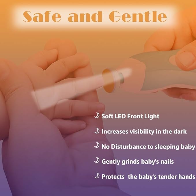 Baby Nail Trimmer Electric Nail File Baby Nail Clippers, 20 in 1 Safe Nail - Image 5