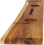 EcoDecors Eleganto 50" Live Edge Solid Teak Bath Caddy Tray - Image 9