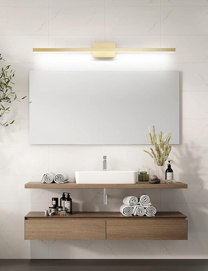 Joossnwell Gold Vanity Lights Bar 47.2 inch Modern LED Bathroom Light Fixtures - Image 2