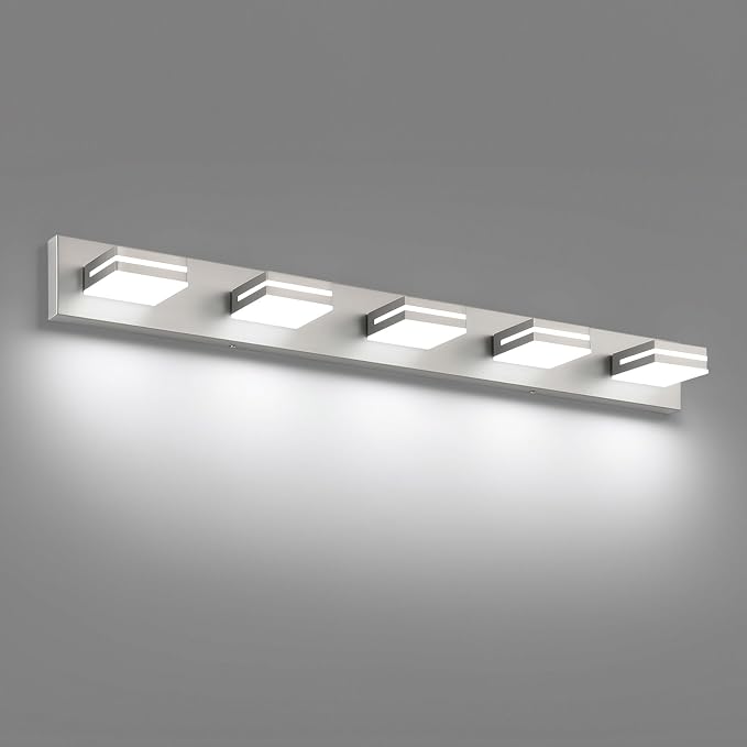 SineRise LED Modern Bathroom Vanity Light Fixtures, Brushed Nickel Modern by SINERISELIGHTING