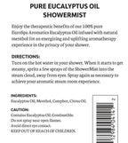 EuroSpa Aromatics Pure Eucalyptus Oil ShowerMist and Steam Room Spray, - Image 9