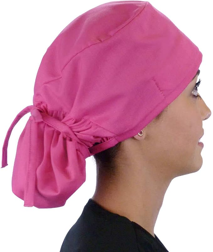 Sparkling EARTH Big Hair Ponytail Classic Surgical Style Scrub Working Cap - Image 3