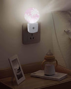 Night Lights Auto Sensor Tropical Palm Trees Night Light Peach Pink Linen - Image 5