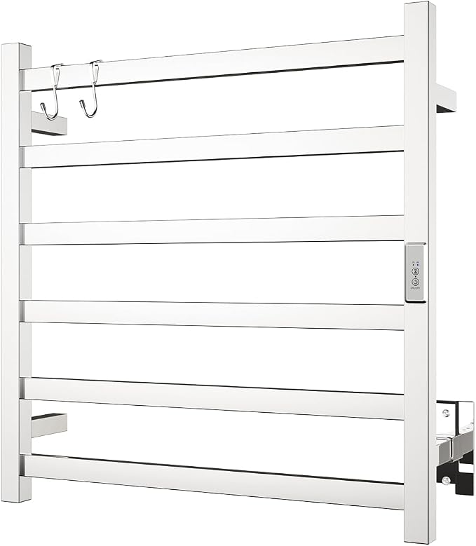 Wall Mounted Towel Warmer Square 6 Bars by NORTTABATHDECOR