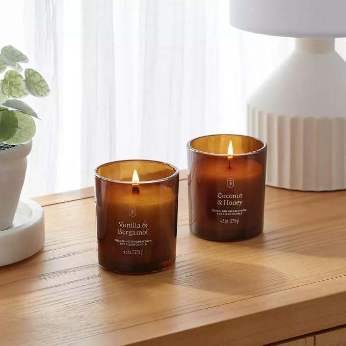 Threshold lidded Glass Jar Candle, 4.5 oz - Image 2