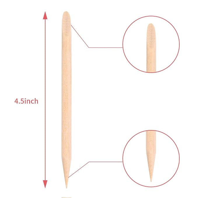 100PCS Orange Sticks for Nails 4.5 Inch - Image 3