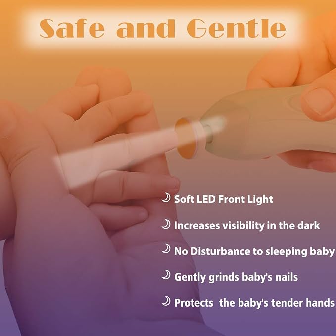 Baby Nail Trimmer Electric Nail File Baby Nail Clippers, 20 in 1 Safe Nail - Image 5