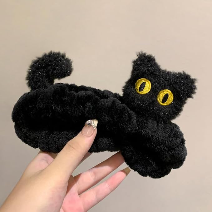 Funny Cat Headband for Women, Cute Animal Duck Frog Dinosaur Snail Kawaii Spa - Image 4