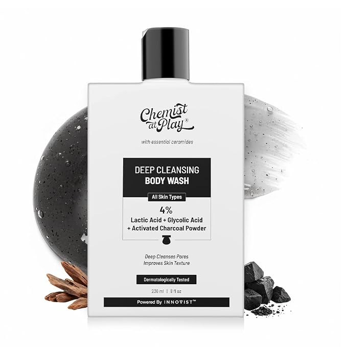 Chemist at Play Deep Cleansing Body Wash| Activated Charcoal Removes Dirt | by ChemistAtPlay