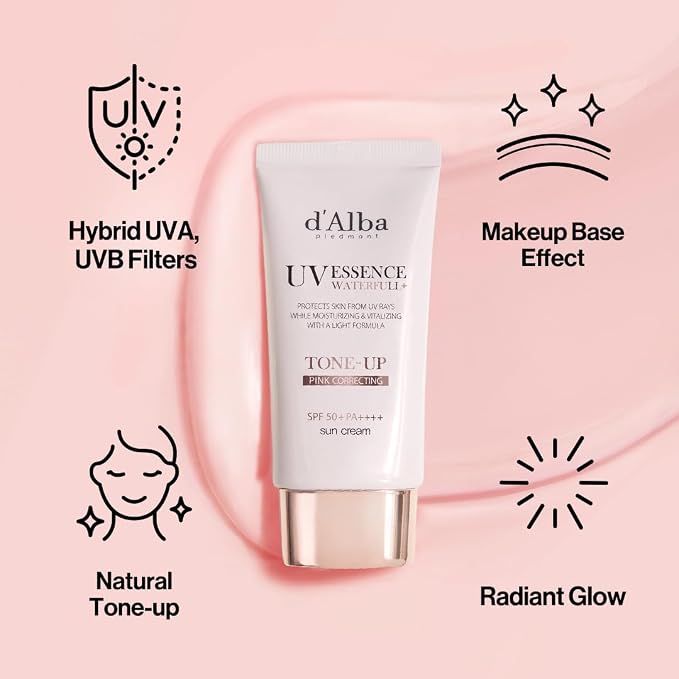 d'alba Piedmont Waterfull Tone-Up Sunscreen Serum BROAD SPECTRUM SPF 50 + - Image 5