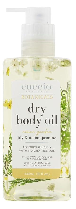 Cuccio Naturale Hydrating Dry Body Oil – Lily & Italian Jasmine, Fast‑Absorbing by Cuccio