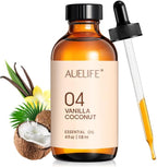 Vanilla Coconut Essential Oil for Diffusers & Candle Making, 118ml Large Bottle by Auelife
