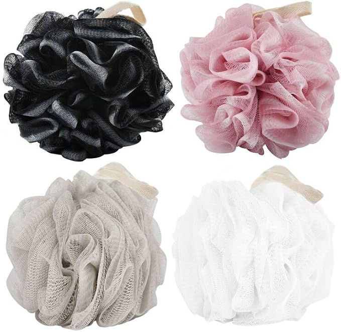 Chuya 4 Pack Bath Loofahs Sponge 70g, Shower Sponges Loofah Body Scrubber Balls by Chuya