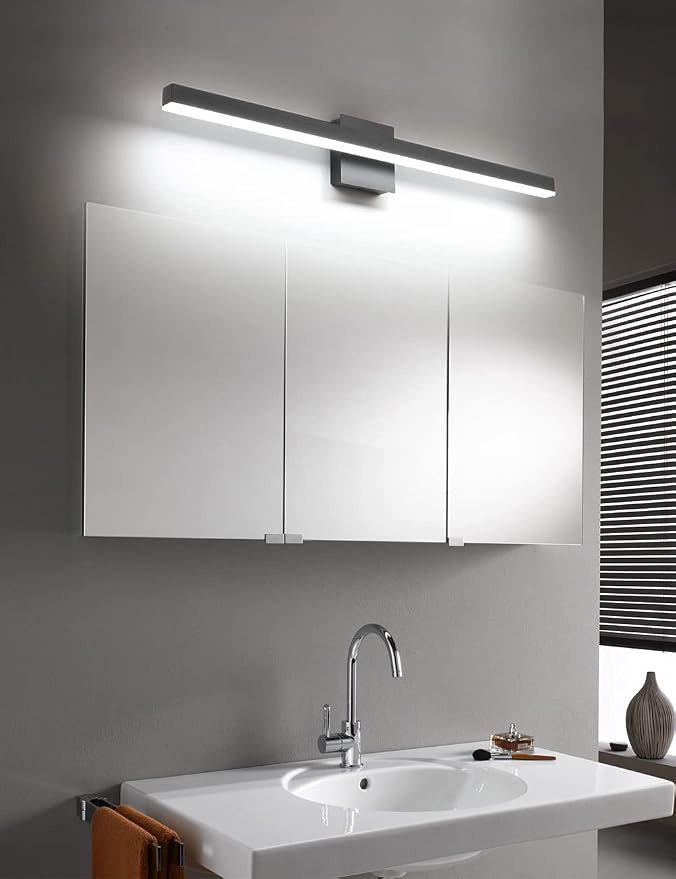 Joossnwell 35.4 inch Black Vanity Light Fixtures Industrial Bathroom Lighting - Image 3