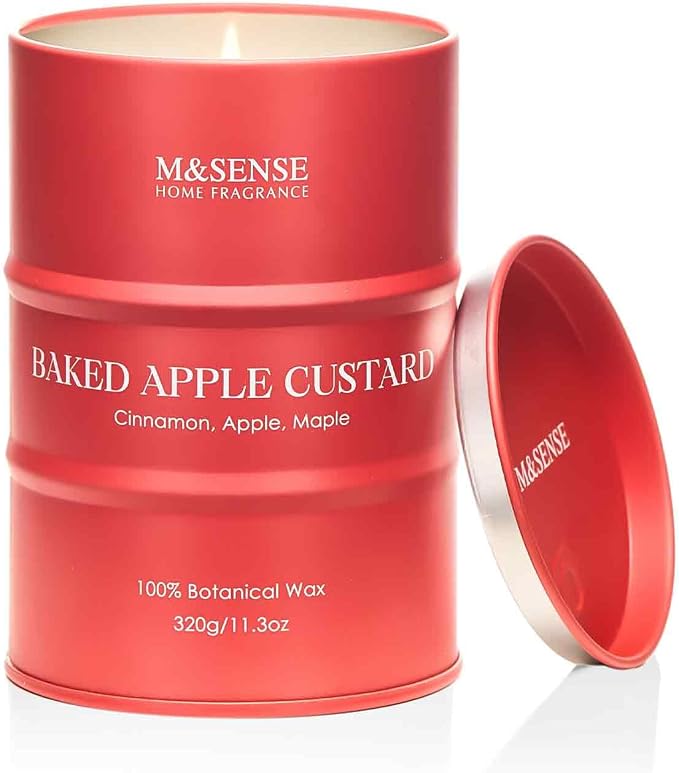 M&SENSE Baked Apple Scented Candles Christmas Decor, Natural Non Toxic by MSENSE