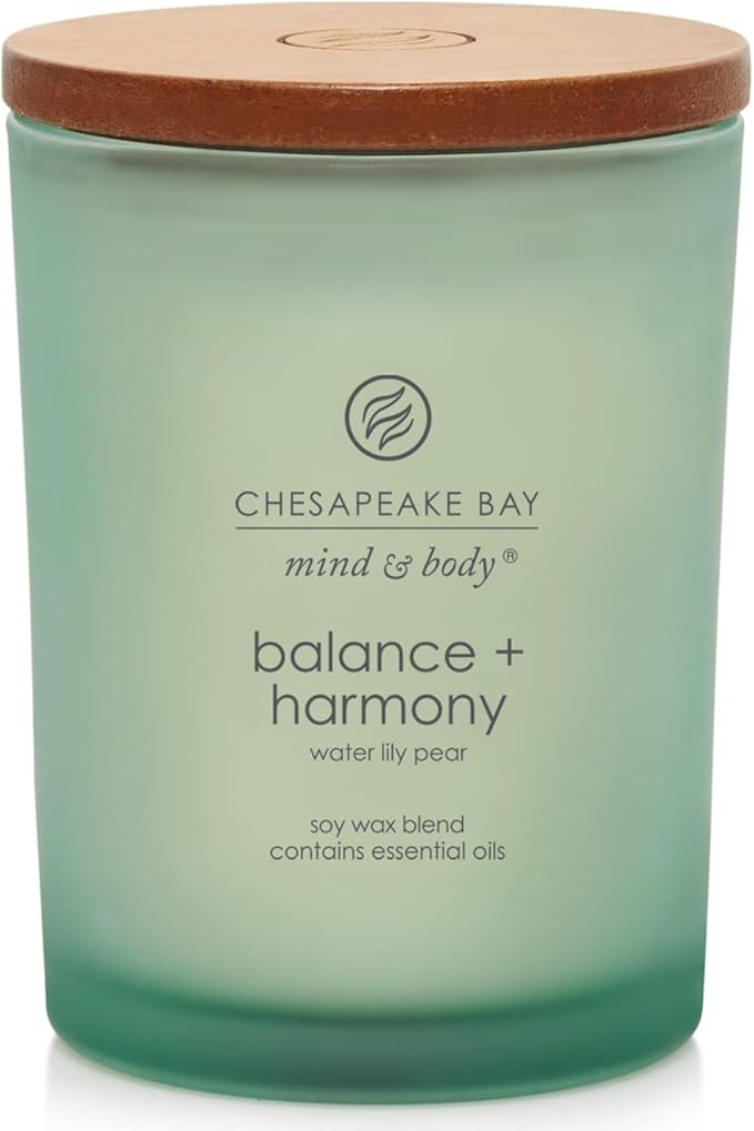 Chesapeake Bay Balance + Harmony Scented Candle Water Lily Pear Fragrance 50 by ChesapeakeBayFragrance