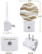 Night Lights Auto Sensor Brown Ocean Waves Night Light Abstract Mountain - Image 2