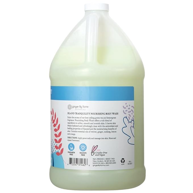 Ginger Lily Farms Botanicals Nourishing Body Wash, Island Tranquility, 100% - Image 3