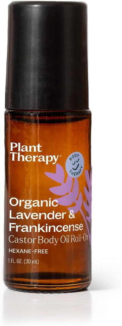 Plant Therapy Organic Lavender & Frankincense Castor Body Oil Roll-On 30 mL by PlantTherapy