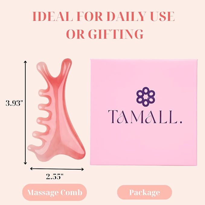 Pink Gua Sha & Massage Comb Set – Massage Tool - Image 5