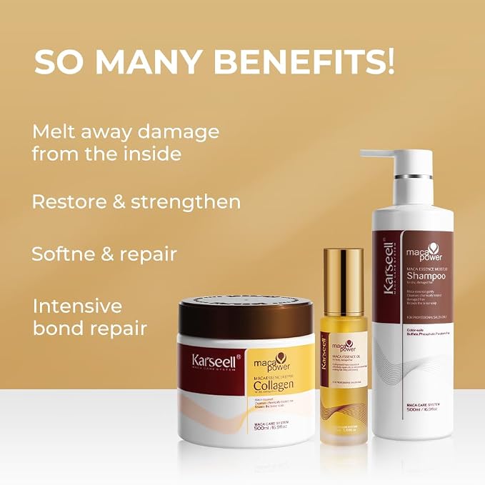 Karseell Collagen Hair Treatment Set, Deep Repair Collagen Hair Mask Shampoo - Image 5