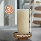Simply Soson 3x6 in. Ivory Scented Candles Set of 3 - Image 2