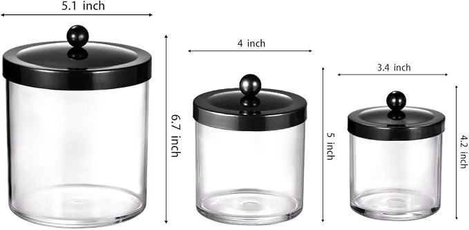 SheeChung 3-Pack Plastic Apothecary Jars - Image 6
