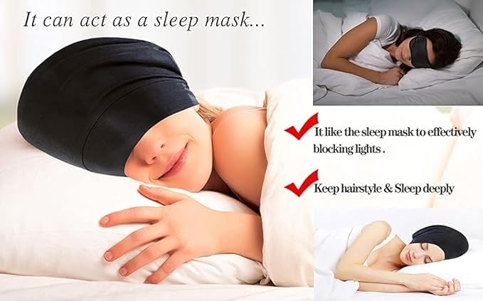 Satin Bonnet Silk Lined Sleep Cap- Adjustable Hair Cover - Image 3