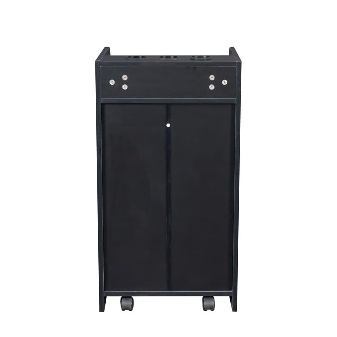 SSLine Modern Salon Station Black Floor Stand Styling Sation Wood Salon Cabinet - Image 4