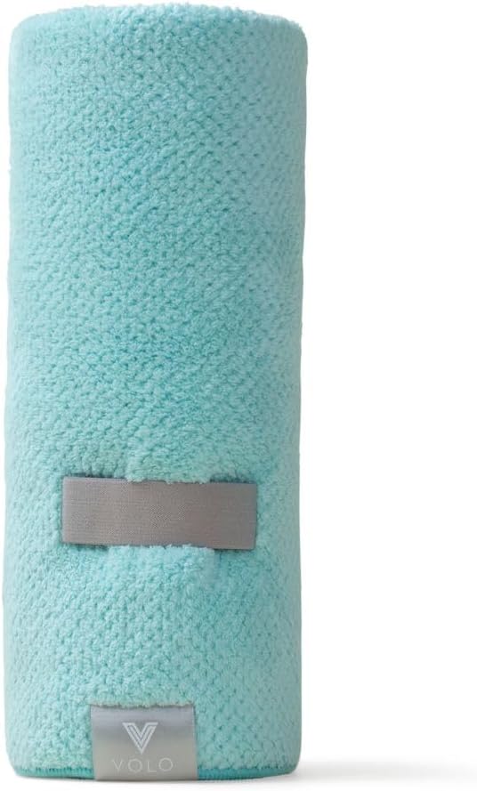 VOLO Hero Capri Blue Hair Towel | Ultra Soft, Super Absorbent, Quick Drying - Image 2