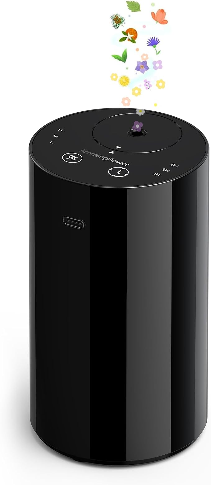 Waterless Essential Oil Diffuser, Portable Aromatherapy Diffuser by AMAZINGFLOWER