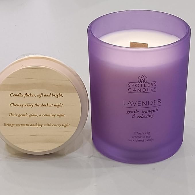 Lavender Candle 9.7 oz: 55 Hrs Burn Time - Image 6