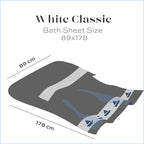 White Classic Luxury Bath Sheets Towels - Image 7